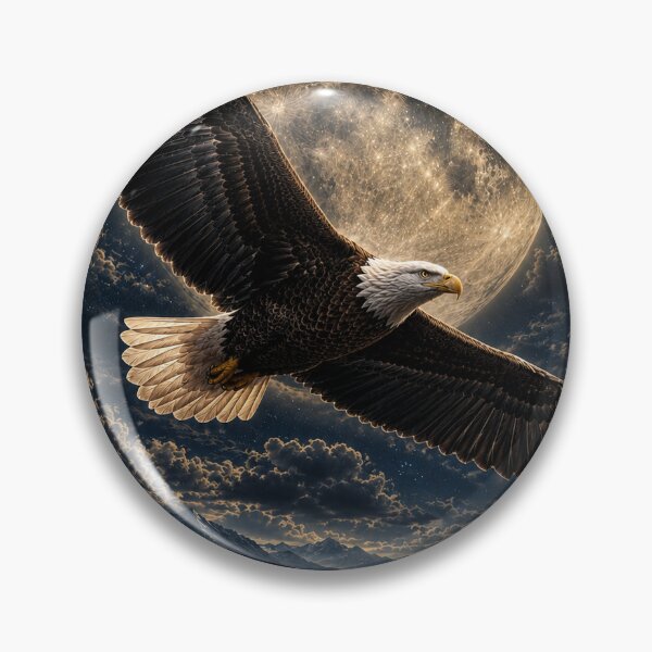 Item preview, American Eagle Beneath the Moon designed and sold by alexanderVision.