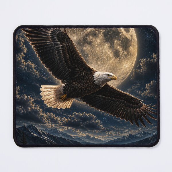 Item preview, American Eagle Beneath the Moon designed and sold by alexanderVision.