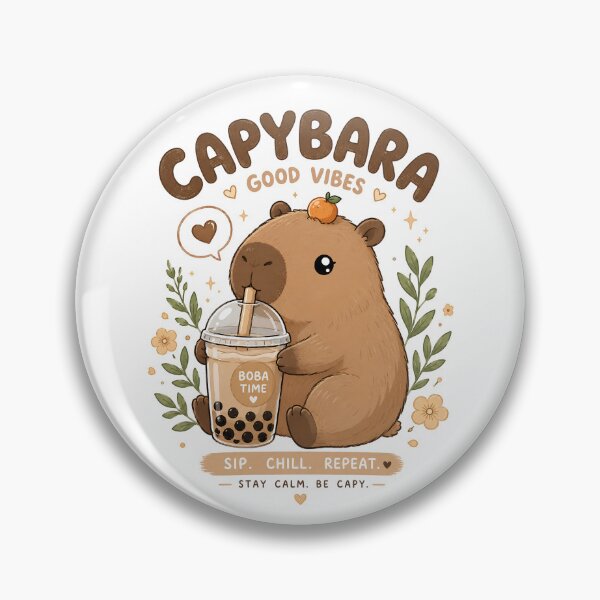 Item preview, Cute capybara boba tea designed and sold by Sixtinebzh.