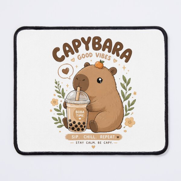 Item preview, Cute capybara boba tea designed and sold by Sixtinebzh.