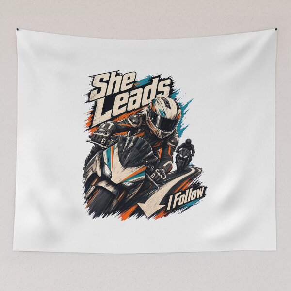 Item preview, Biker Couple – She Leads I Follow designed and sold by pirminio.