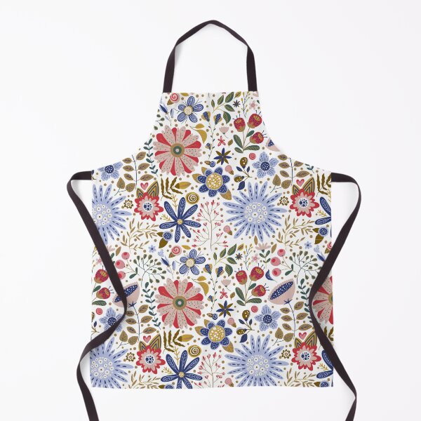 Item preview, Red and Blue Flower Pattern designed and sold by TeeGeeTees.