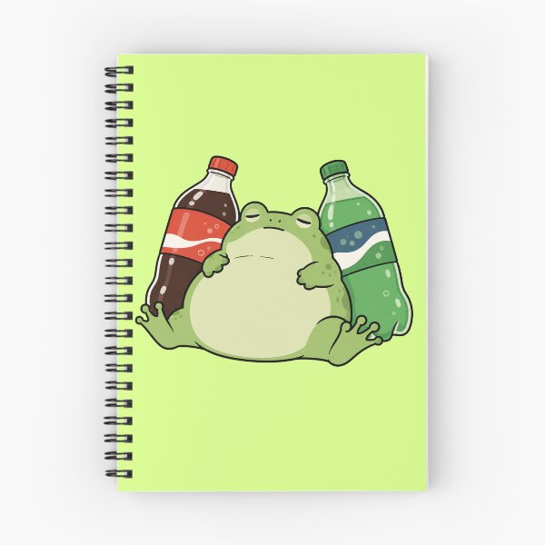 Item preview, Cute Frog Soda Lover Funny Chubby Frog Cartoon Design designed and sold by MonkiFlipp.