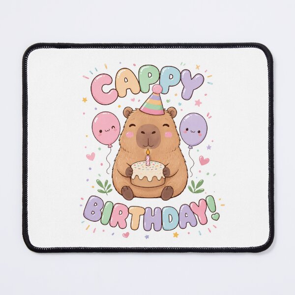 Item preview, Cute kawaii capybara happy birthday designed and sold by Sixtinebzh.