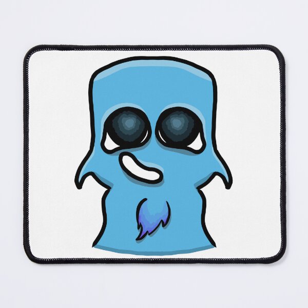 Item preview, Cute Blue Ghost Monster with Beard – Kawaii Sticker Art designed and sold by davidmalec.