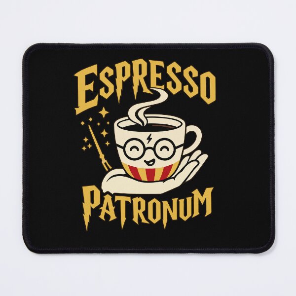 Item preview, Espresso Patronum – Magical Coffee Lover Quote with Cute Wizard Mug and Fantasy-Inspired Typography designed and sold by Huddy-clothes.