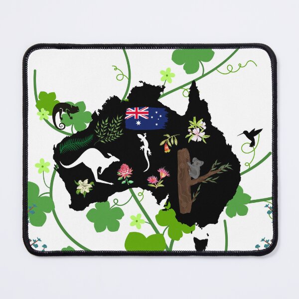 Item preview, Nature of Australia Silhouette Art with Flag designed and sold by V8Green.