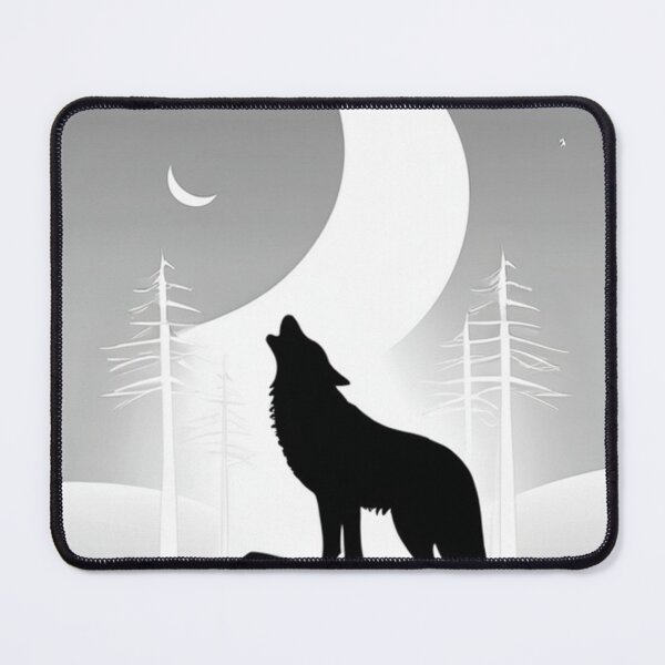 Item preview, Art - Solitary Wolf, Mysterious and Nocturnal Atmosphere designed and sold by World-Pets.
