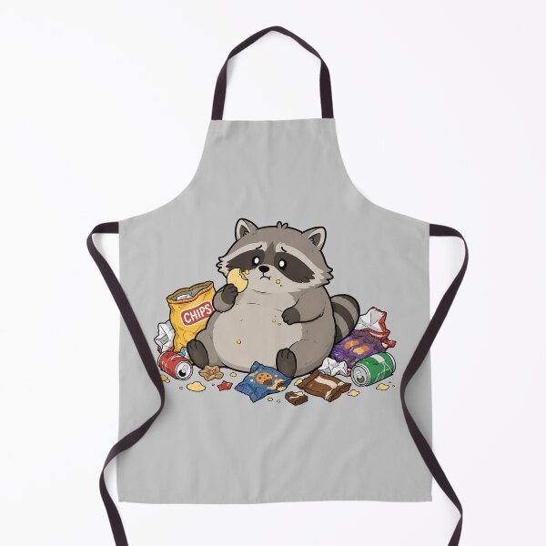 Item preview, Cute Raccoon Junk Food Funny Chubby Raccoon Cartoon Design designed and sold by MonkiFlipp.