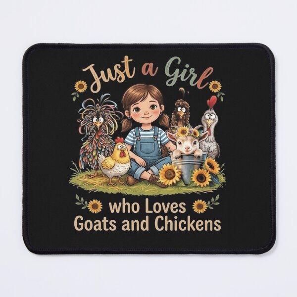 Item preview, just a Girl who Loves Goats and Chickens funny garden famer designed and sold by kotastiart.
