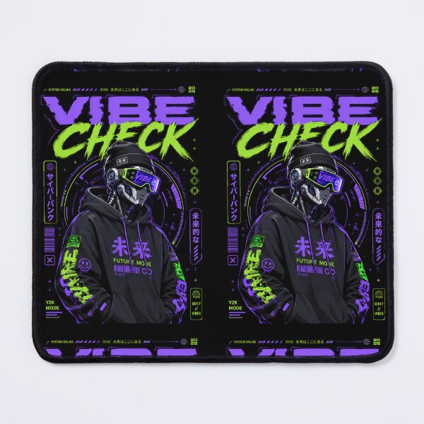 Item preview, Cyberpunk Vibe Check Futuristic Anime Streetwear Art designed and sold by Bhinfy.