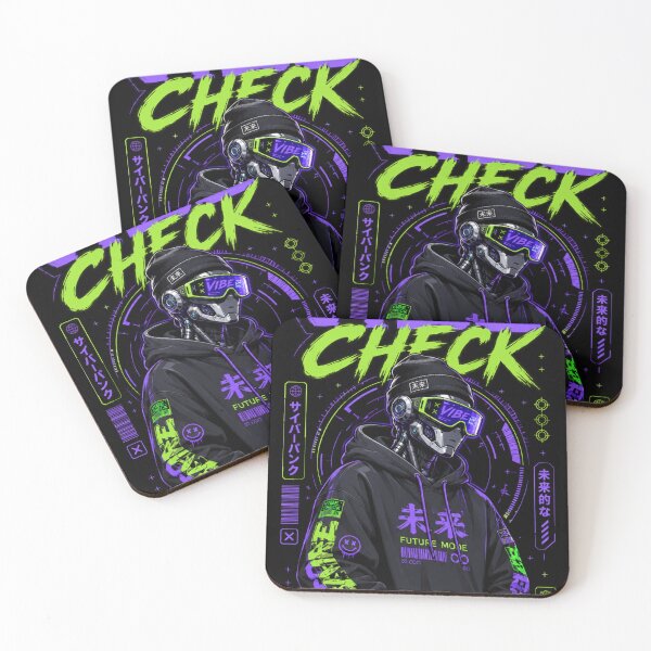Item preview, Cyberpunk Vibe Check Futuristic Anime Streetwear Art designed and sold by Bhinfy.