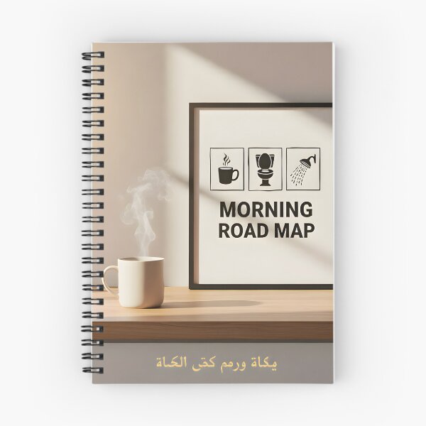 Item preview, Your Days Beginning Simplified: Arabic Morning Routine Tracker Kitchen Print designed and sold by Creative-RE.
