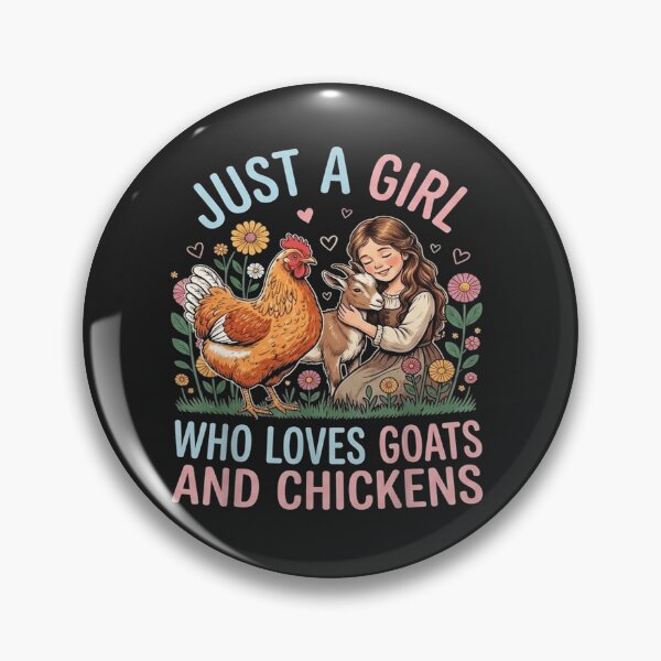 Item preview, just a Girl who Loves Goats and Chickens Funny Flower Famer designed and sold by kotastiart.