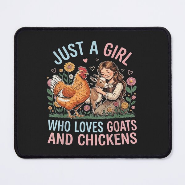 Item preview, just a Girl who Loves Goats and Chickens Funny Flower Famer designed and sold by kotastiart.