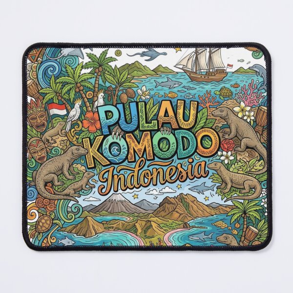 Item preview, Wonderful Pulau Komodo Indonesia Travel Souvenir Heritage Colorful Cultural Doodle designed and sold by arisukma11.