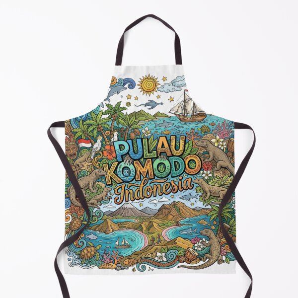 Item preview, Wonderful Pulau Komodo Indonesia Travel Souvenir Heritage Colorful Cultural Doodle designed and sold by arisukma11.