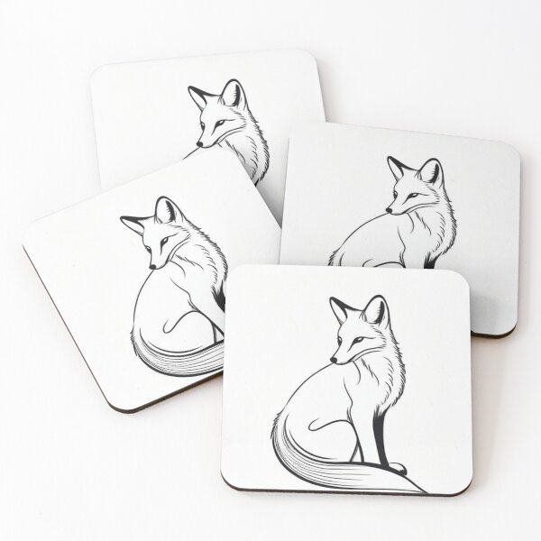 Item preview, Art - Stylized Fox, Modern Linear Illustration designed and sold by World-Pets.