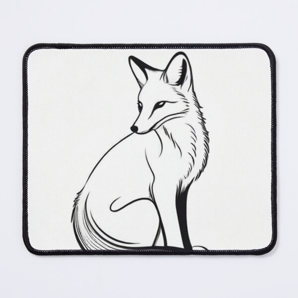 Item preview, Art - Stylized Fox, Modern Linear Illustration designed and sold by World-Pets.