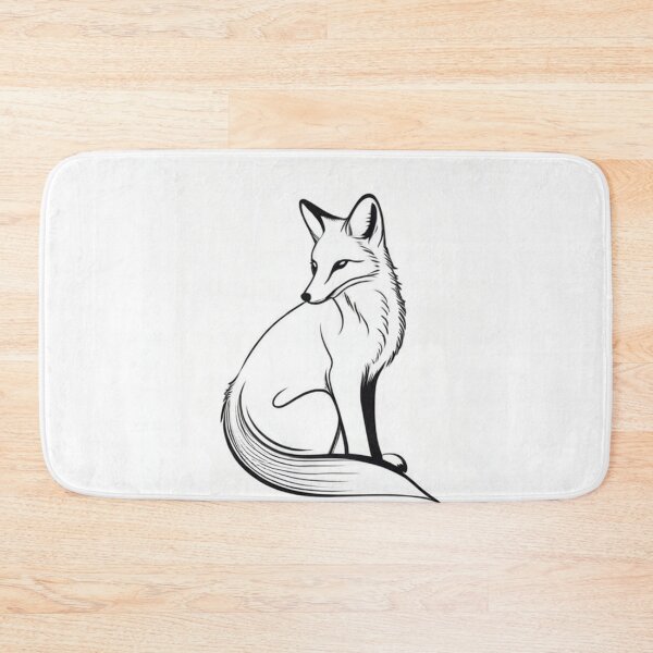Item preview, Art - Stylized Fox, Modern Linear Illustration designed and sold by World-Pets.