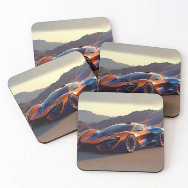 Item preview, Futuristic Hypercar Desert Speed - Abstract Automotive Art designed and sold by Nexus Space.