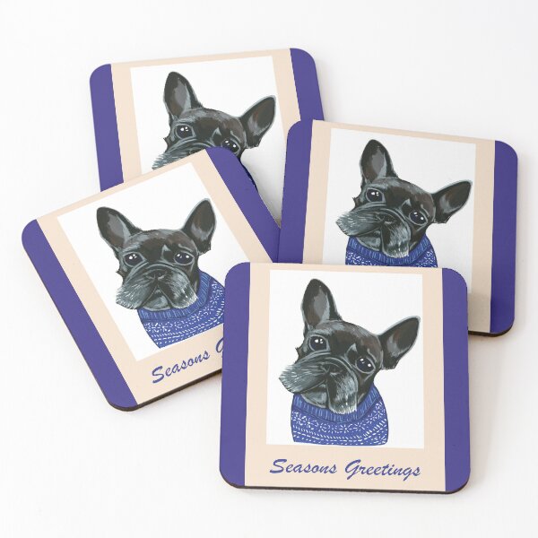 Item preview, French Bulldog Whimsical Art Print designed and sold by LauraCoxArt.