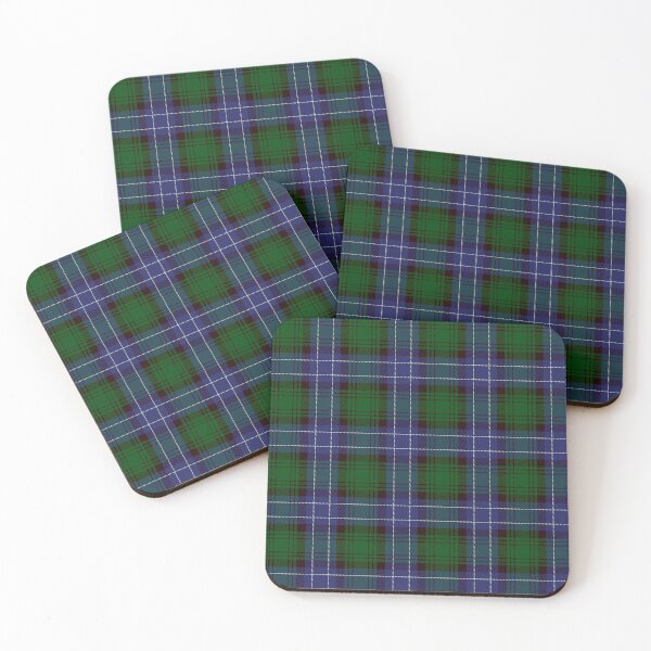 Aperçu de l'œuvre Motif tartan vert, bleu et noir créée et vendue par TeeGeeTees.