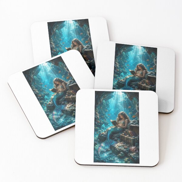 Item preview, The Mermaid’s Reading Cove Underwater Fantasy Art designed and sold by TaiwoDesigns.