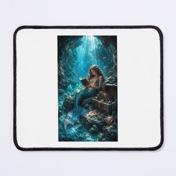 Item preview, The Mermaid’s Reading Cove Underwater Fantasy Art designed and sold by TaiwoDesigns.