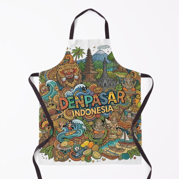 Item preview, Wonderful Denpasar Indonesia Travel Souvenir Heritage Colorful Cultural Doodle designed and sold by arisukma11.