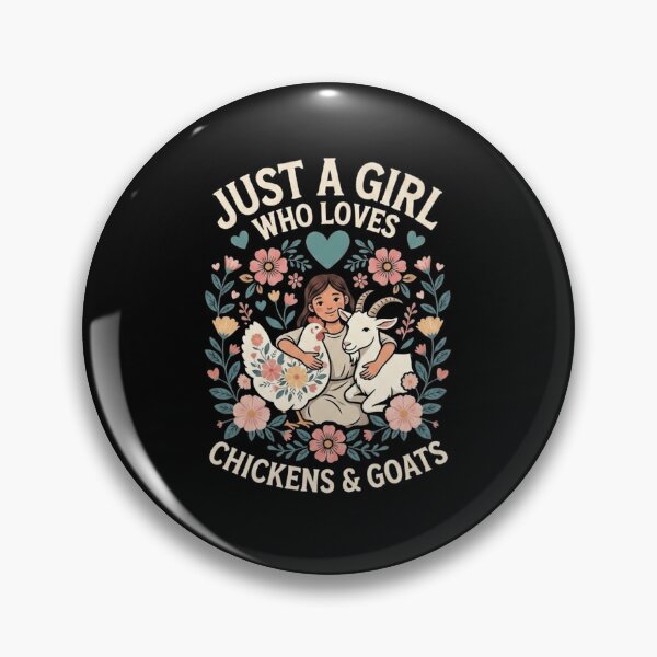 Item preview, just a Girl who Loves Goats and Chickens funny cute designed and sold by kotastiart.