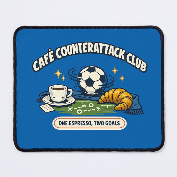 Item preview, Café Counterattack Club – Funny Espresso Soccer Fan Design designed and sold by Concrete Coffee Studio.