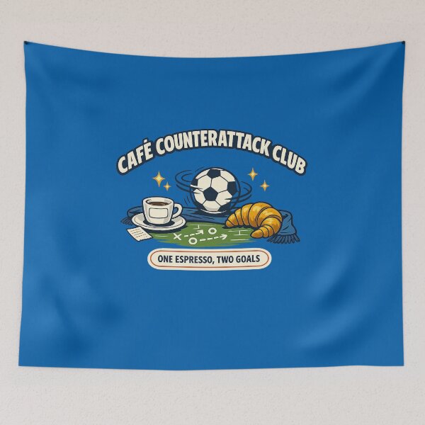 Item preview, Café Counterattack Club – Funny Espresso Soccer Fan Design designed and sold by Concrete Coffee Studio.