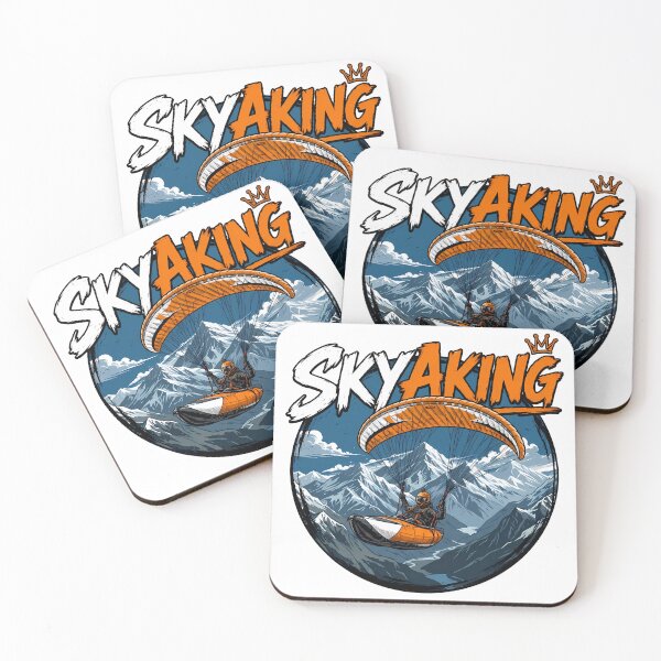 Item preview, Skyaking Extreme Sport Design | Flying Kayak Adventure Paragliding Art designed and sold by PING 999 STUDIO.
