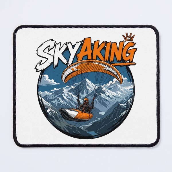 Item preview, Skyaking Extreme Sport Design | Flying Kayak Adventure Paragliding Art designed and sold by PING 999 STUDIO.