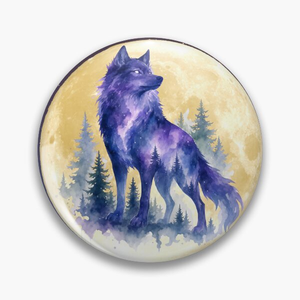 Item preview, Cosmic Wolf, Moon, Fantastic Art, Animal Forest, designed and sold by V8Green.