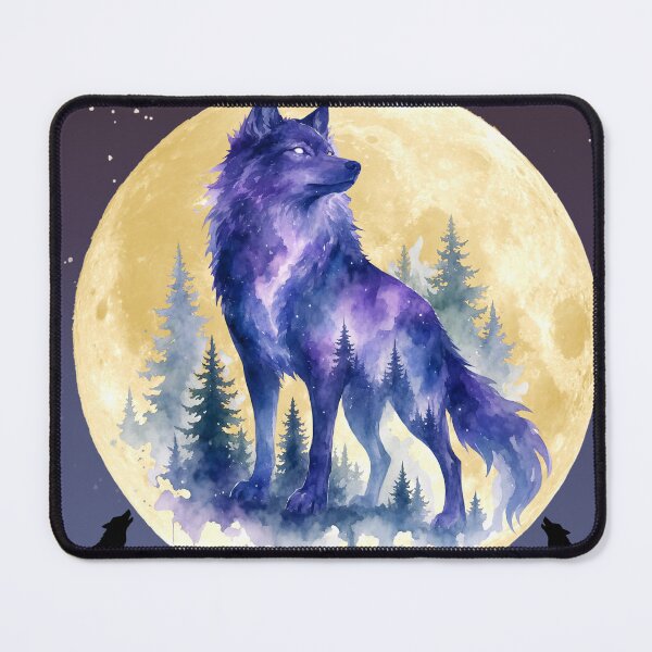 Item preview, Cosmic Wolf, Moon, Fantastic Art, Animal Forest, designed and sold by V8Green.
