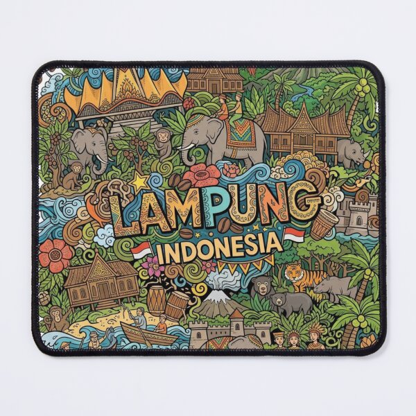 Item preview, Wonderful Lampung Indonesia Travel Souvenir Heritage Colorful Cultural Doodle designed and sold by arisukma11.