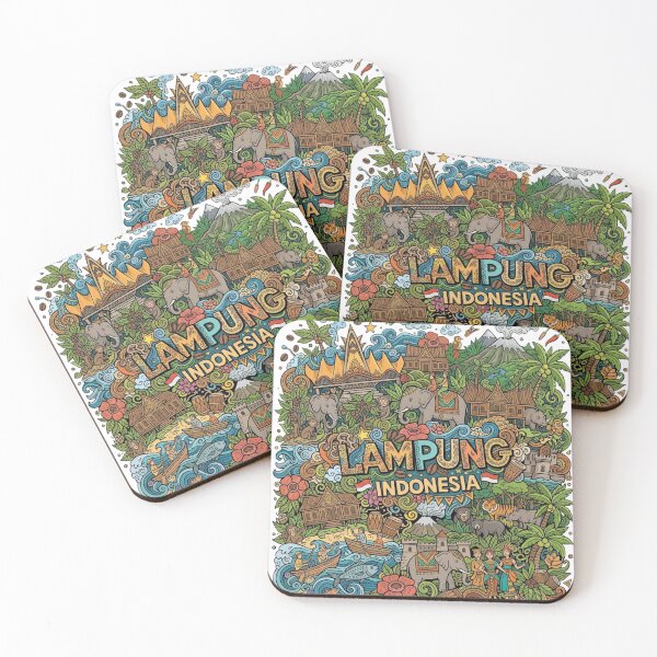 Item preview, Wonderful Lampung Indonesia Travel Souvenir Heritage Colorful Cultural Doodle designed and sold by arisukma11.