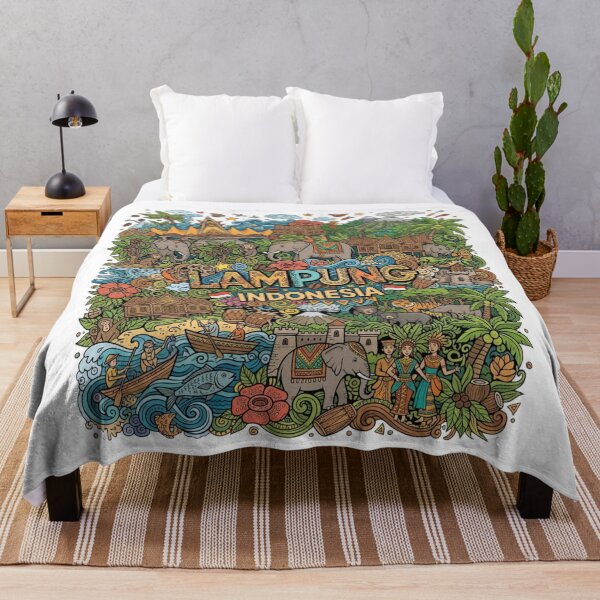 Item preview, Wonderful Lampung Indonesia Travel Souvenir Heritage Colorful Cultural Doodle designed and sold by arisukma11.