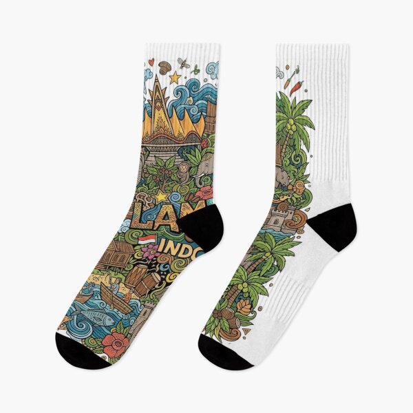 Item preview, Wonderful Lampung Indonesia Travel Souvenir Heritage Colorful Cultural Doodle designed and sold by arisukma11.