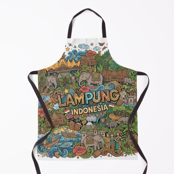Item preview, Wonderful Lampung Indonesia Travel Souvenir Heritage Colorful Cultural Doodle designed and sold by arisukma11.