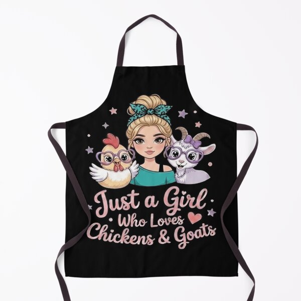 Item preview, just a Girl who Loves Goats and Chickens Cute Funny Farmer designed and sold by kotastiart.