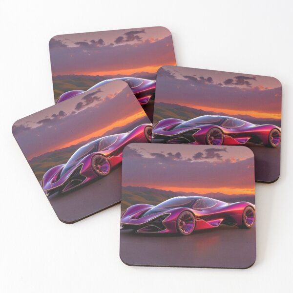 Item preview, Futuristic Iridescent Hypercar - Neon Cyberpunk Concept Car designed and sold by Nexus Space.