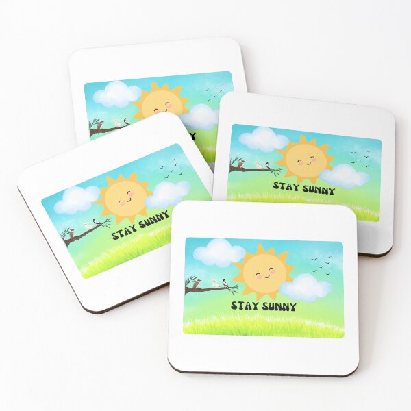 Item preview, Stay Sunny - Cute Retro Groovy Sun and Birds Positive Quote designed and sold by Frafri92.