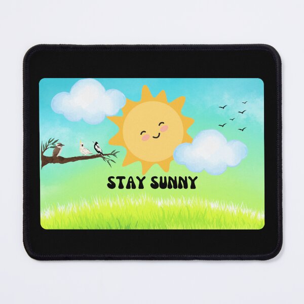 Item preview, Stay Sunny - Cute Retro Groovy Sun and Birds Positive Quote designed and sold by Frafri92.