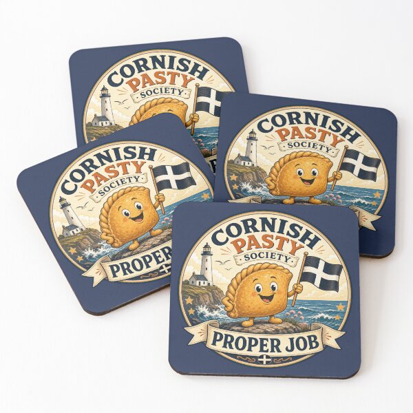 Item preview, Cornish Pasty Society Proper Job - Vintage Cornwall Humour Gift Design designed and sold by bumbledown.