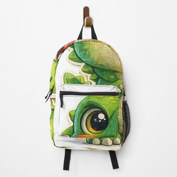 Item preview, Cute Baby Dinosaur – Happy Green Chibi Dino Sticker designed and sold by AlexLineArt.
