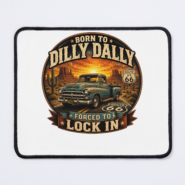 Item preview, Born To Dilly Dally Forced To Lock In Route 66 Vintage Truck Shirt designed and sold by Masloshop.