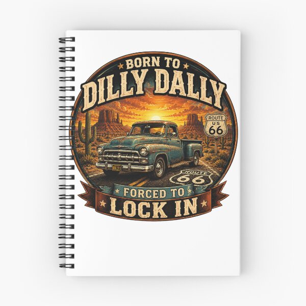 Item preview, Born To Dilly Dally Forced To Lock In Route 66 Vintage Truck Shirt designed and sold by Masloshop.